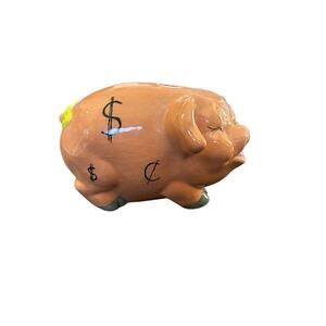 Vintage Ceramic Pig Shaped Piggy Coin Banks